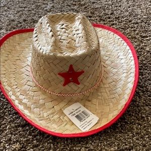 Red and blue kids cowboy hats